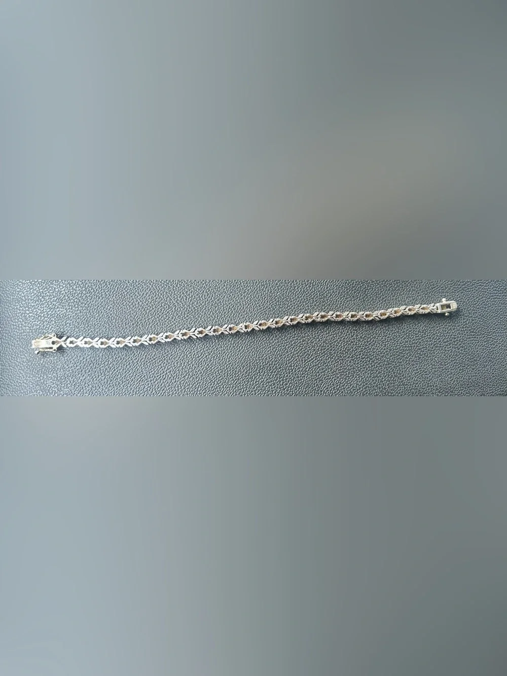 Classic Sterling-Color X-Link Crystal Bracelet